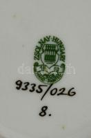 4 db Zsolnay tálka. Részben kézzel festett, jelzett, hibátlan. d: 9 cm