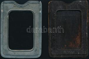 2 db Fővárosi Villamosvasút bérletigazolvány tok (fém, bakelit)