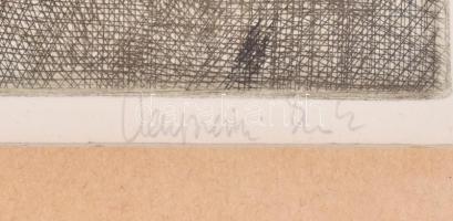 Veszprémi Endre (1925-): Lenin. Rézkarc, papír, jelzett, , üvegezett fa keretben, 39×28,5 cm