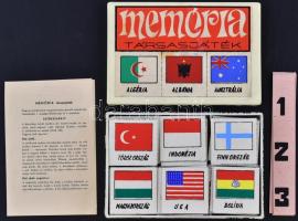 Retró memória társasjáték, leírással, eredeti dobozában