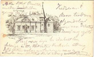 1933 Dánszentmiklós, Plósz kúria, kastély. művészlap (EK)