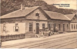 1925 Pereces (Diósgyőr), bányatelep vasútállomás. Hangya Szövetkezet kiadása (EK)