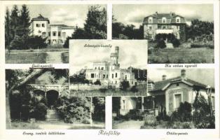 1933 Révfülöp, Gaál nyaraló, villa, Sebestyén kastély, Kis otthon nyaraló, Evangélikus tanítók üdülőháza, Ottilia pensio