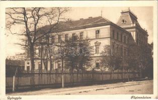 1928 Gyöngyös, Főgimnázium + HIDASNÉMETI - BUDAPEST 10 A vasúti mozgóposta bélyegző (EK)