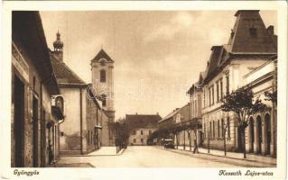 1928 Gyöngyös, Kossuth Lajos utca, automobil, üzlet