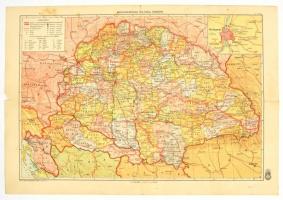 cca 1941 Magyarország politikai térképe, 1:2,500.000, Magyar Királyi Honvéd Térképészeti Intézet, bélyegzéssel, hajtott, hátulján felirattal, 29x43 cm.