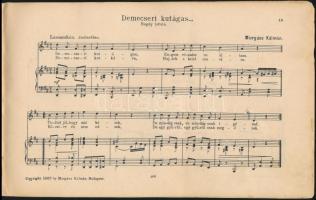 cca 1933 Murgács Kálmán ötödik nótáskönyve. Bp., Nádor Kálmán Zeneműkiadó. Murgács aláírásával. Félv...
