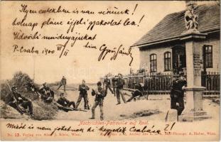 1900 K.u.K. Nachrichten-Patrouille auf Rast / Austro-Hungarian military, news patrol resting, soldiers