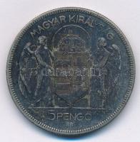 1930. 5P "Horthy Jobbra" Ag T:3 patina, ph. Adamo P8