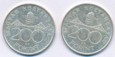 1994. 200Ft Ag "Deák" (2x) T:2 Adamo F13.1