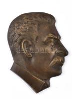 Sztálin, bronz síkplasztika, jelzés nélkül, 18×13 cm