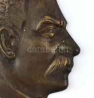 Sztálin, bronz síkplasztika, jelzés nélkül, 18×13 cm