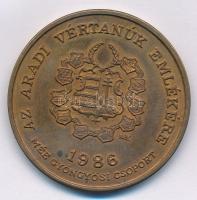 Bognár György (1944-) 1986. "MÉE Gyöngyösi Csoport - Aradi Vértanúk / Damjanich János" Br ...