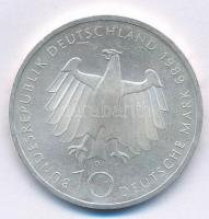 NSZK 1989D 10M Ag "Bonn 2000. évfordulója" T:1-,2 FRG 1989D 10 Mark Ag "2000th Annive...