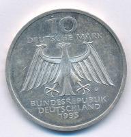 Németország 1995D 10M Ag "150 éve született Wilhelm Conrad Röntgen - 100 éves az Röntgen-sugár&...