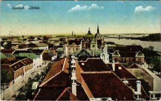 1916 Szolnok, látkép zsinagógával + "K.u.K. Permanenter Krankenzug Nr. 45."  (EK)