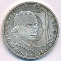 Németország 1994G 10M Ag "Johann Gottfried Herder" T:1- Germany 1994G 10 Mark "Johann Gottfried Herder" C:AU Krause KM# 184