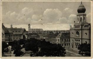 1931 Kecskemét, Szabadság tér, zsinagóga (ragasztónyom / gluemark)