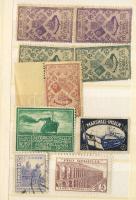 Okmánybélyegek, levélzárók, parafilatélia, kb 160 db, kis berakóban és berakólapokon