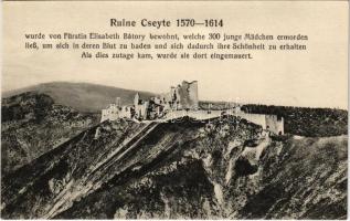 Csejte, Csejthe, Cachtice; Báthory vár. Lampl Gyula / Hrad Báthorovcov / castle