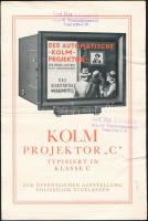 cca 1950 Kolm C Projektor filmvetítő képes prospektus, német nyelven