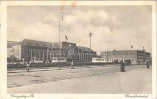 1931 Kaliningrad, Königsberg; Hauptbahnhof / railway station, trams, bicycles (fl)