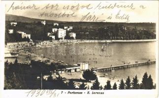 1930 Portoroz, Portorose (Piran, Pirano); S. Lorenzo / beach, bathers