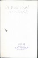 cca 1980-85 Dr. Bánk József (1911- 2002) váci érsek-püspökről készült felvétel, a hátoldalán pecsétt...