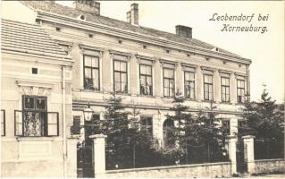 Leobendorf (bei Korneuburg), Volksschule, Gemeinde Kanzlei / school, office. Julius Kühkopf