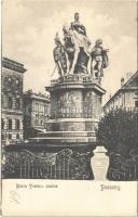 Pozsony, Pressburg, Bratislava; Mária Terézia szobor. Neffe J. kiadása / Maria Theresa of Austria monument, statue (EK)
