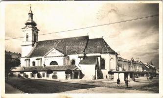 1942 Kézdivásárhely, Targu Secuiesc; Református templom. Kovács kiadása / Calvinist church (fl)