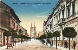 1920 Miskolc, Szemere utca, Mindszenti templom (gyűrődés / crease)