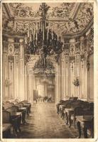 1933 Budapest VIII. Fővárosi Könyvtár (FSZEK), olvasóterem, belső. Erdélyi cs. és kir. udvari fényképész felvétele (lyuk / hole)