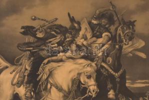 Wagner Sándor (1838-1919) festette és köre rajzolta: Nőrablás. Nyom. Reiffenstein és Bosch. Az Orszá...