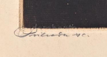 Prihoda István (1891-1956): Jézus. Rézkarc, papír, jelzett, 30×24 cm