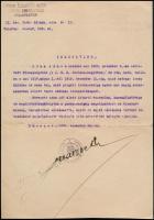 1920 Bp., Katonai Élelmezési Raktár Hűtőházi Kirendeltsége által kiállított igazolvány