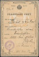1913 Bp., Igazolási jegy