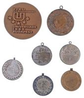 7db-os Br és ezüstözött Br sportérem tétel, közte Vincze Dénes (1914-1972) 1965. "FISU Világver...