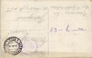 1916 SMS Szent István az Osztrák-Magyar Haditengerészet Tegetthoff-osztályú csatahajójának fedélzete...