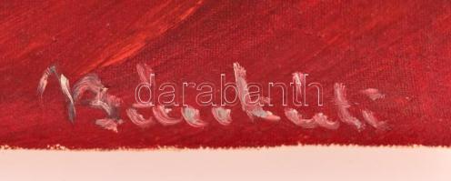 Bánkúti jelzéssel: Női akt. Olaj, vászon, sérült, felcsavarva, 57×47 cm