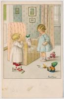 Children art postcard. A.R. Nr. 1344. s: Pauli Ebner (fl)