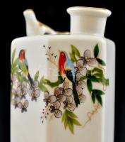 Hiroma jelzésű, matricás porcelán szakés készlet, 6 személyre, apró kopásokkal, kiöntő m: 15 cm, csé...