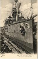 Pola, Pula; SMS Kaiser Karl VI az Osztrák-Magyar Haditengerészet VI. Károly-osztályú páncélos cirkál...