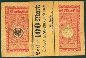 Német Birodalom/Weimari Köztársaság 1920. 2M(50x)egymásutáni sorszámokkal, eredeti bankszalaggal átkötve! T:I