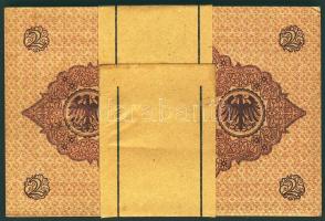 Német Birodalom/Weimari Köztársaság 1920. 2M(50x)egymásutáni sorszámokkal, eredeti bankszalaggal átk...