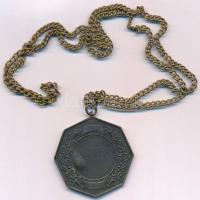 1922. "Szt. György és a sárkány / M.V.B. 1922.III.5." Br díjérem láncon (40x40mm) T:2