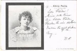 1898 Albine Pecha, was an Austrian nurse who contracted pneumonia due to unfortunate circumstances. Together with doctor Hermann Franz Müller, theyre the last plague victims in Austria (fa)