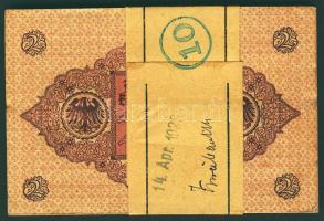 Német Birodalom/Weimari Köztársaság 1920. 2M(50x)egymásutáni sorszámokkal, eredeti bankszalaggal átk...