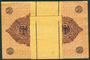 Német Birodalom/Weimari Köztársaság 1920. 2M(50x)egymásutáni sorszámokkal, eredeti bankszalaggal átk...