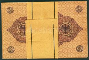 Német Birodalom/Weimari Köztársaság 1920. 2M(50x)egymásutáni sorszámokkal, eredeti bankszalaggal átk...